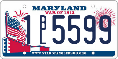 MD license plate 1BL5599