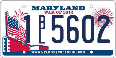 MD license plate 1BL5602