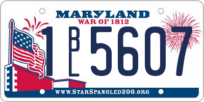 MD license plate 1BL5607