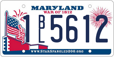 MD license plate 1BL5612