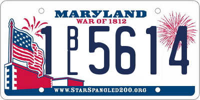 MD license plate 1BL5614