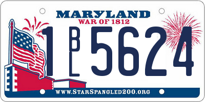 MD license plate 1BL5624
