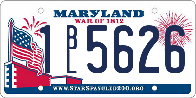 MD license plate 1BL5626