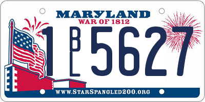 MD license plate 1BL5627