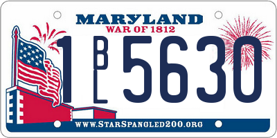 MD license plate 1BL5630