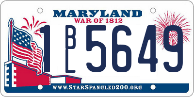 MD license plate 1BL5649