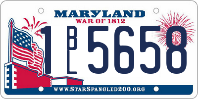 MD license plate 1BL5658