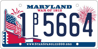 MD license plate 1BL5664