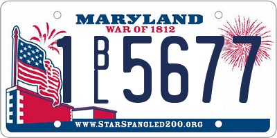 MD license plate 1BL5677