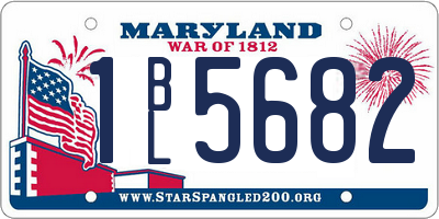 MD license plate 1BL5682