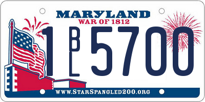 MD license plate 1BL5700