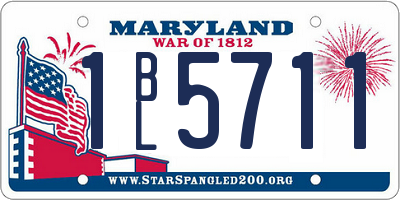 MD license plate 1BL5711