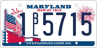 MD license plate 1BL5715
