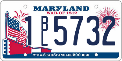 MD license plate 1BL5732