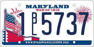 MD license plate 1BL5737