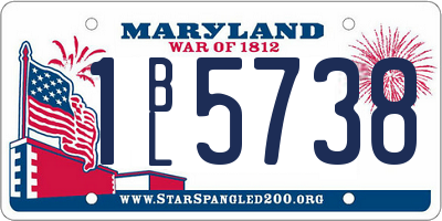 MD license plate 1BL5738