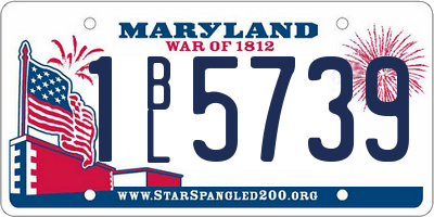 MD license plate 1BL5739