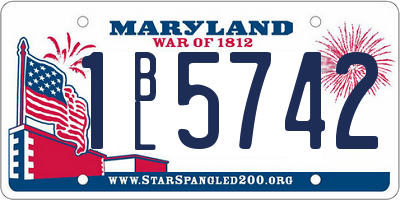 MD license plate 1BL5742