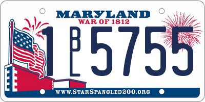 MD license plate 1BL5755