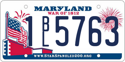 MD license plate 1BL5763