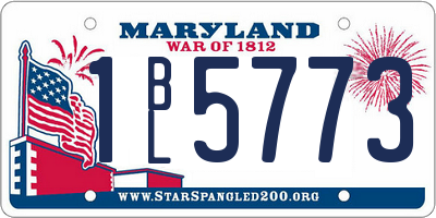 MD license plate 1BL5773