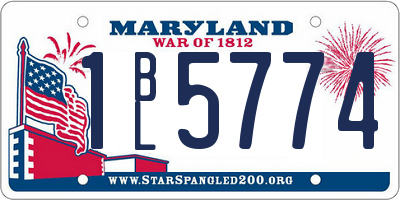 MD license plate 1BL5774