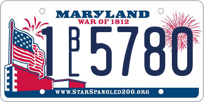 MD license plate 1BL5780