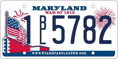 MD license plate 1BL5782