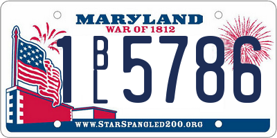 MD license plate 1BL5786
