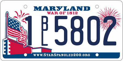 MD license plate 1BL5802