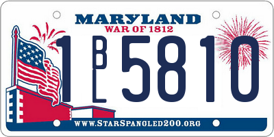 MD license plate 1BL5810