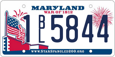 MD license plate 1BL5844