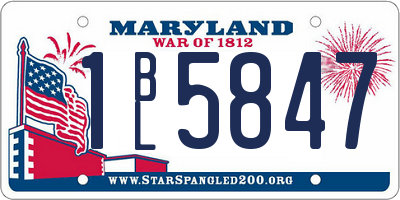 MD license plate 1BL5847