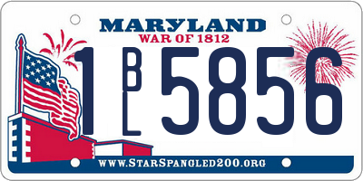 MD license plate 1BL5856