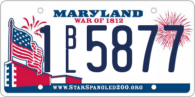 MD license plate 1BL5877