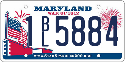 MD license plate 1BL5884