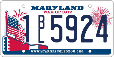MD license plate 1BL5924