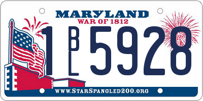 MD license plate 1BL5928