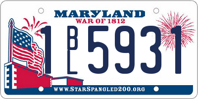 MD license plate 1BL5931