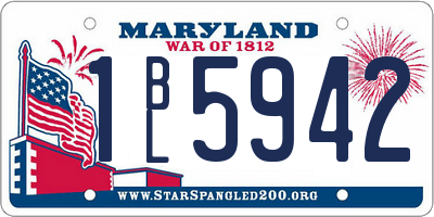MD license plate 1BL5942
