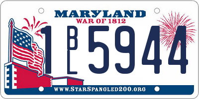 MD license plate 1BL5944