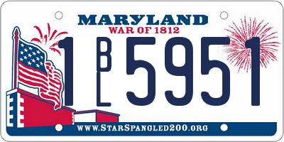 MD license plate 1BL5951