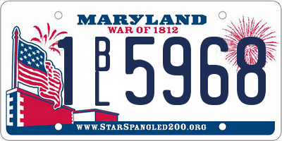 MD license plate 1BL5968