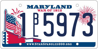 MD license plate 1BL5973