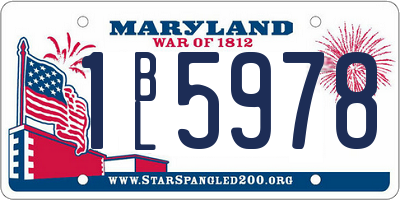 MD license plate 1BL5978