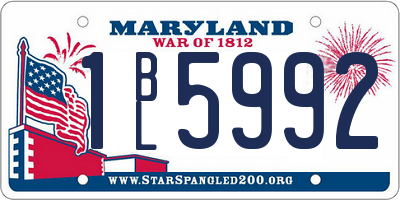 MD license plate 1BL5992