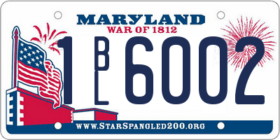 MD license plate 1BL6002