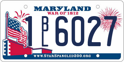 MD license plate 1BL6027