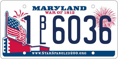 MD license plate 1BL6036