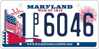 MD license plate 1BL6046
